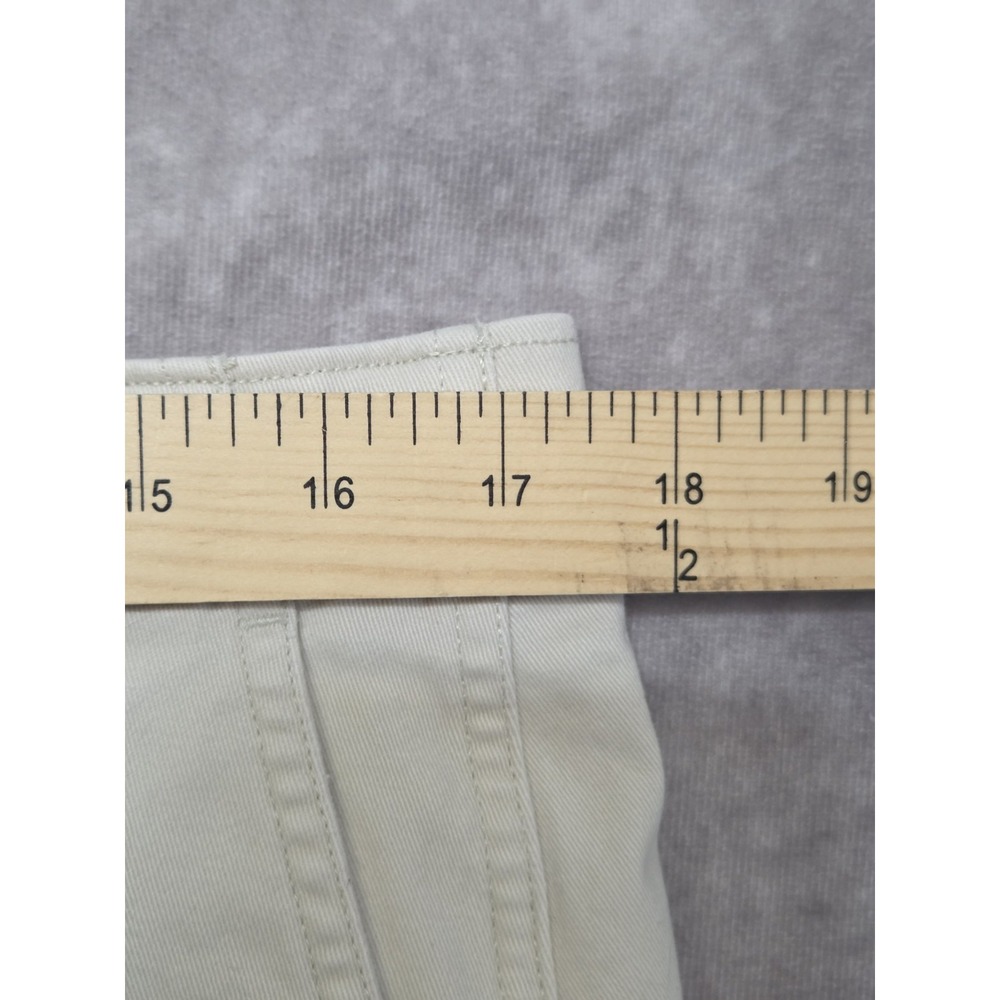 Lands End Bermuda Shorts Womens 14 Tan Chino Khaki Cotton Casual Preppy Classic - Picture 10 of 11